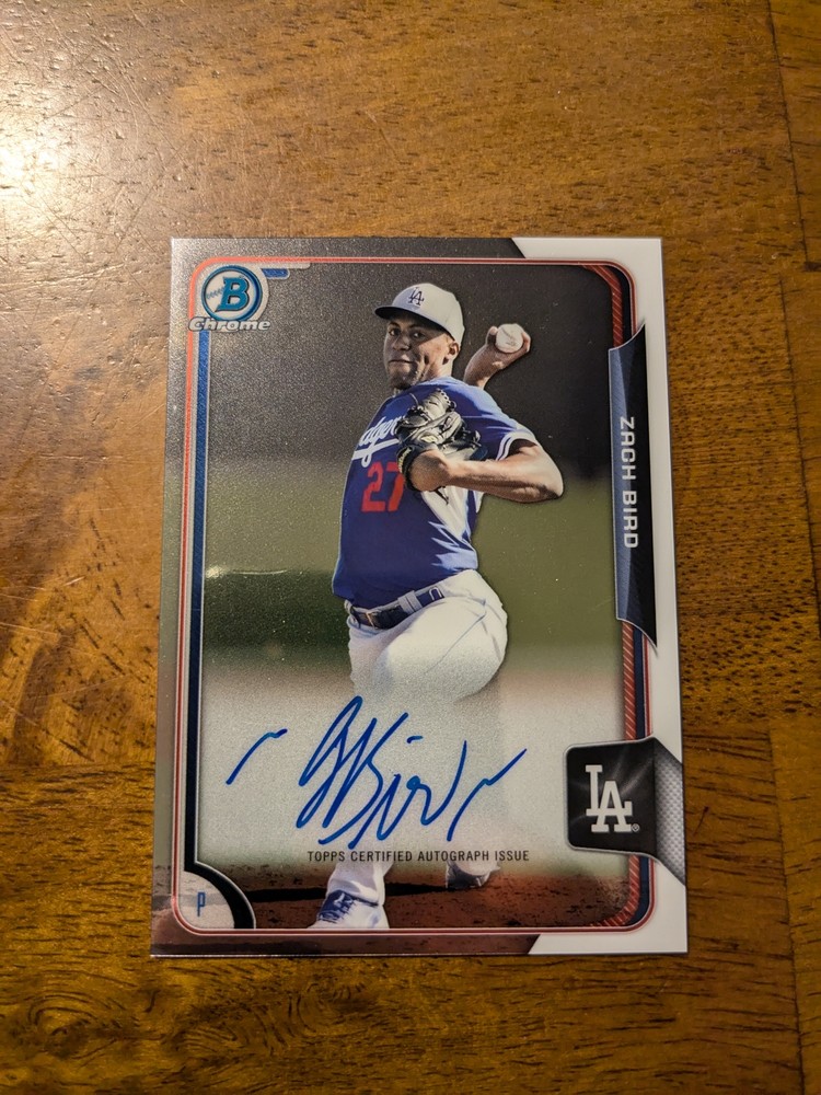 2015 Bowman Chrome #BCAP-ZB Zach Bird Prospect Autographs