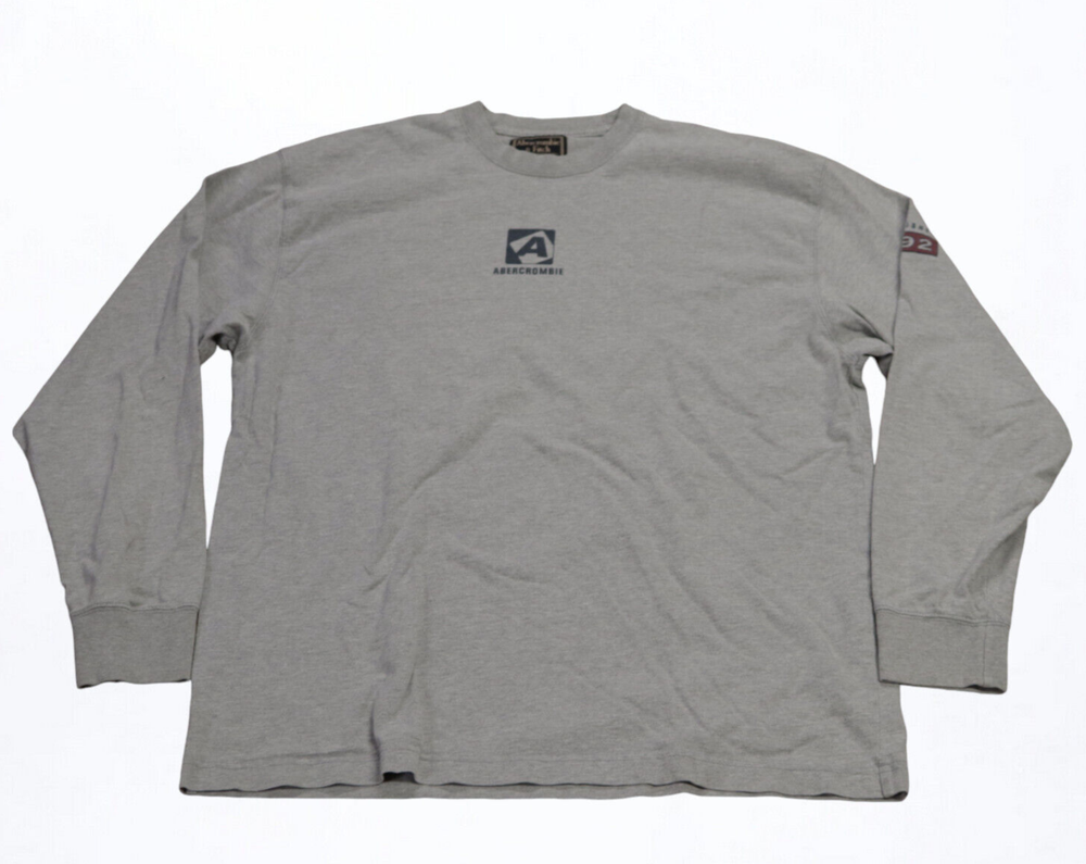 VTG Abercrombie & Fitch T shirt Mens Medium Crew Neck Long Sleeve 90s Muscle USA-image