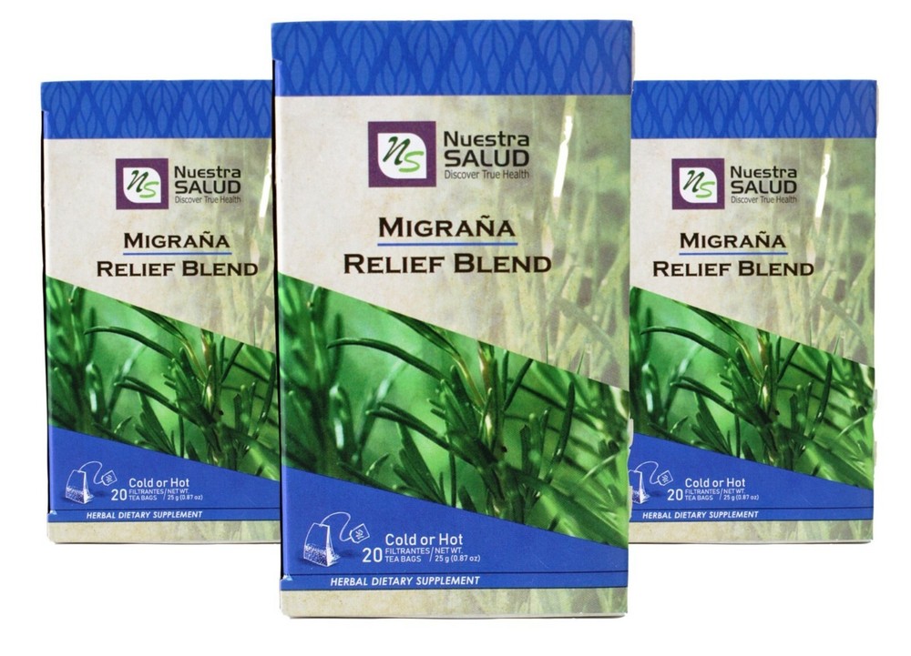 Migraña Te Blend Migraine Herbal Tea Value Pack (60 tea bags)