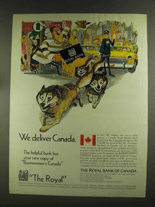 1972 The Royal Bank of Canada Ad - We Deliver
