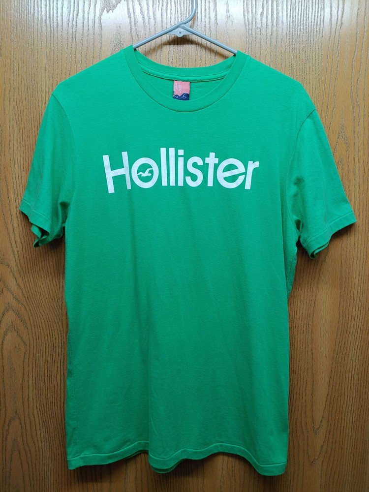 Vintage 2003 Hollister Abercrombie green graphic tee mens size M-image