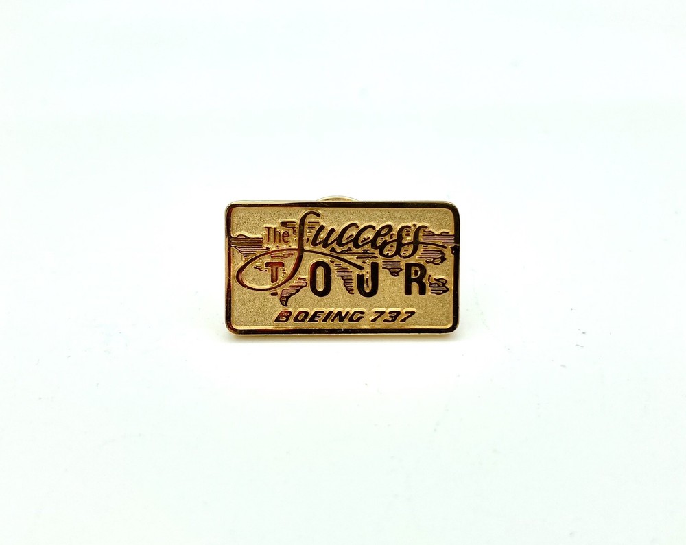 Vintage Boeing Lapel Hat Pin - Success Tour Boeing 737 Collectible