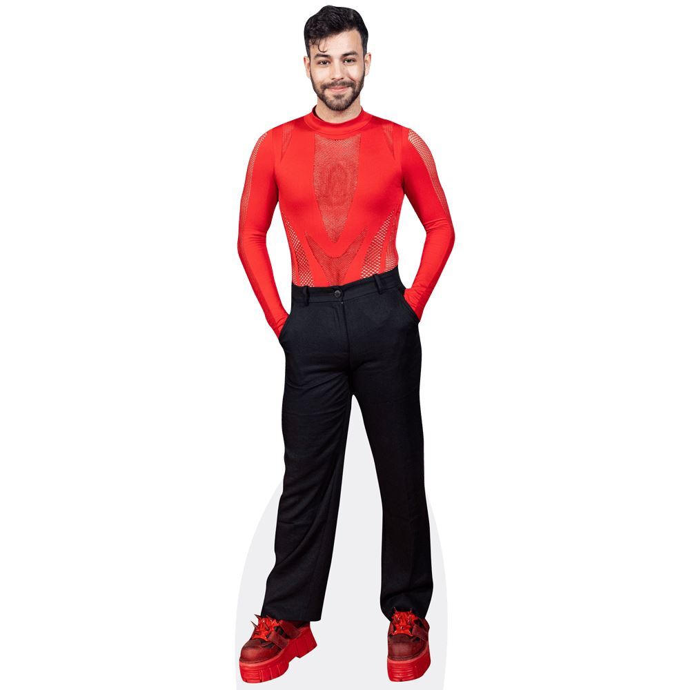 Agoney Morales (Red Top) Mini Size Cutout