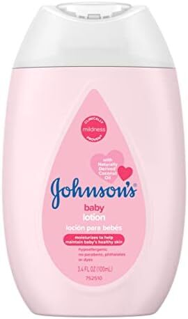 Moisturizing Mild Pink Baby Lotion with Coconut Oil for Delicate Baby Skin