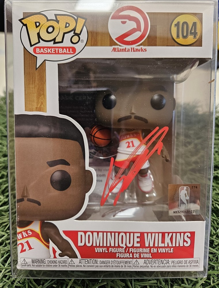 Dominique Wilkins HOF Signed Atlanta Hawks Funko Pop #104 AUTO JSA COA