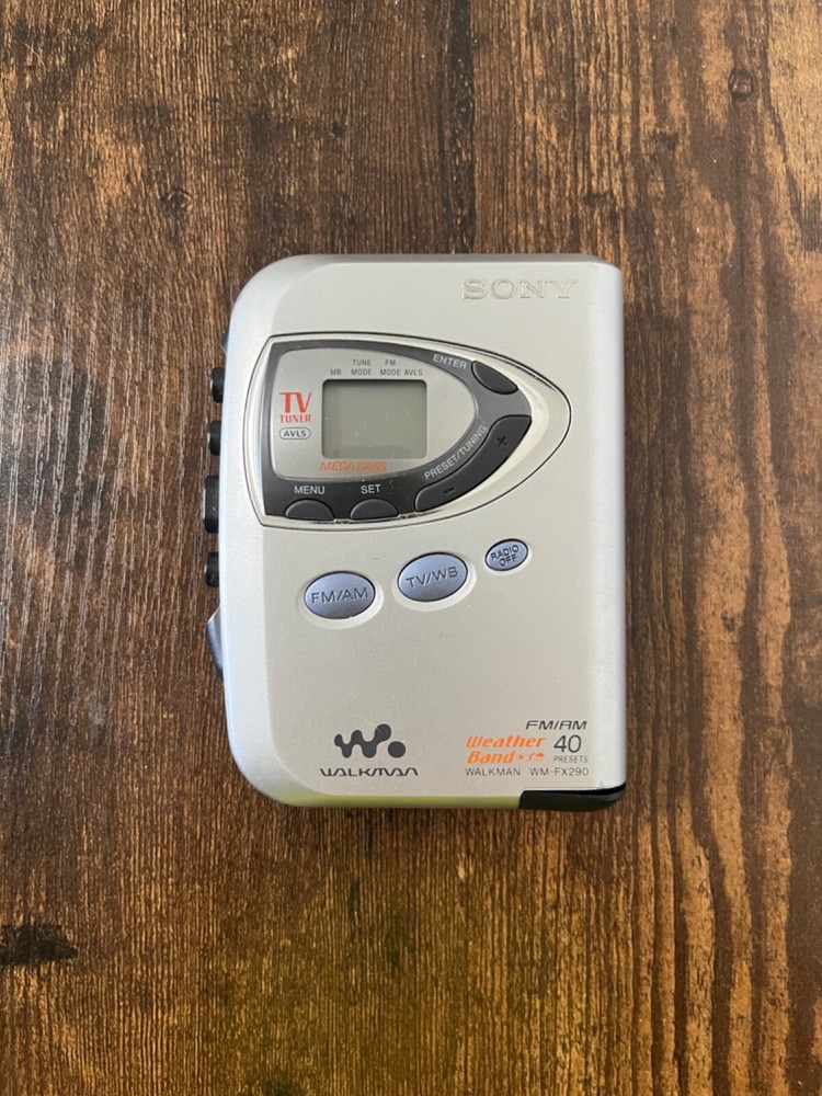 Sony Walkman WM-FX290 Digital Tuning TV/Weather FM/AM Stereo Cassette - Silver
