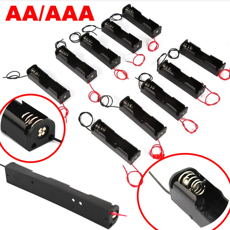 3V AA AAA Battery Holder with 150mm Lead Wires for DIY Projects-image