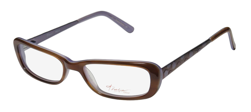NEW THALIA ABEJA EYEGLASS FRAME WOMENS METAL & PLASTIC 48-16-135 DESIGNER BROWN-image