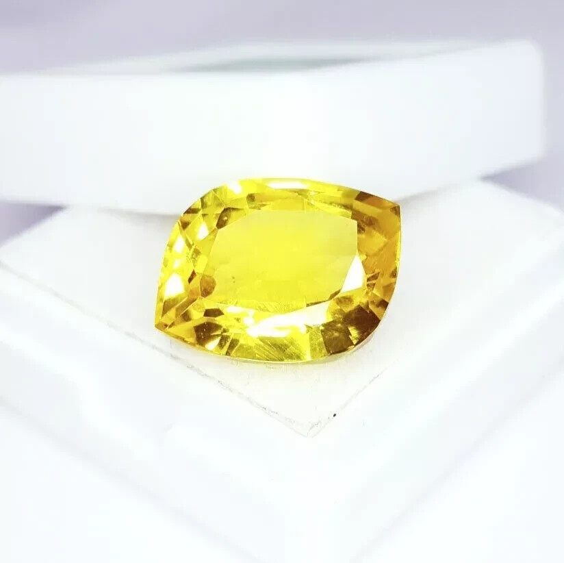 Fancy Shape 11.30 Ct Sapphire Natural EGL Certified Yellow Color Loose Gemstone