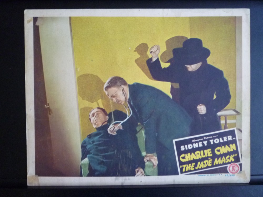 1945 THE JADE MASK - LOBBY CARD - CHARLIE CHAN MYSTERY - CRIME DETECTIVE