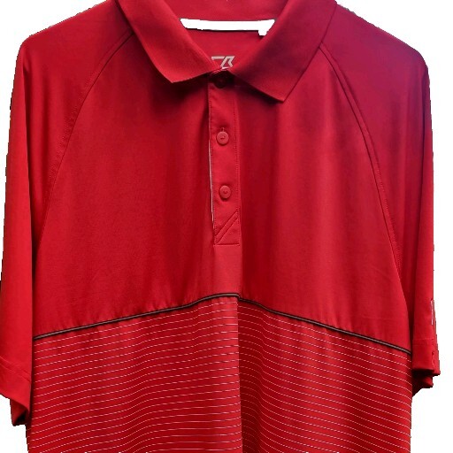 Cutter And Buck Mens Polo Xl  Red,short Sleeve,0380 4