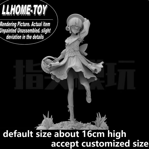 Kamisato Ayaka Dress Basket Resin 3D Print GK Figure DIY Model Kit