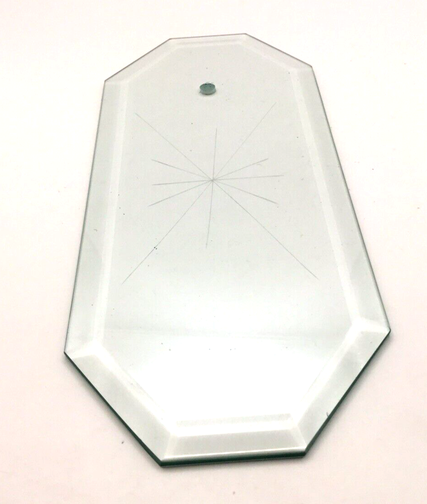 Beveled Octagon Glass Chandelier Replacement Panel Starburst Star 8.5 x 3.5 Flat