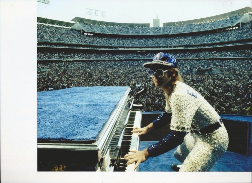 Elton John Dodgers Stadium 1975  8x10 Picture Celebrity Print