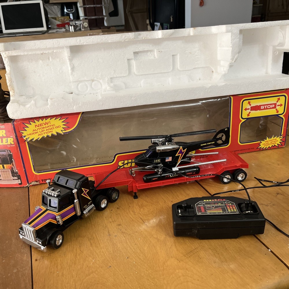 ABC Toys Remote Control Semi Truck Hauler with Super Copter Boxed 1119-image