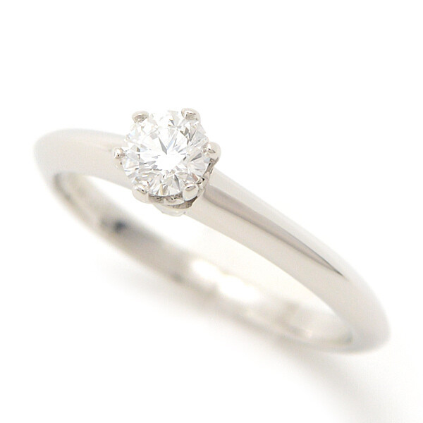 Tiffany & Co. solitaire earrings US 4.5 D0.23ct E-VS1-VG PT950  200848