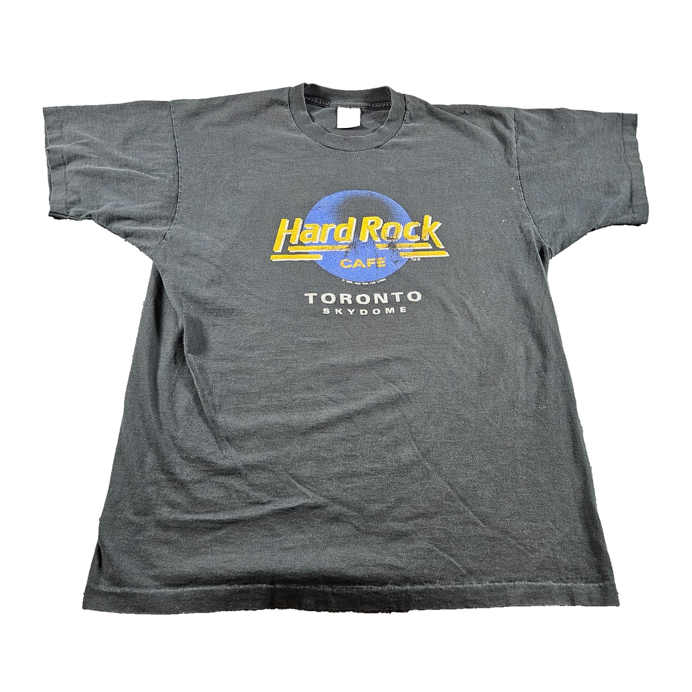 Vintage Hard Rock Cafe 80s Toronto Skydome Canada Graphic T-shirt Size XL
