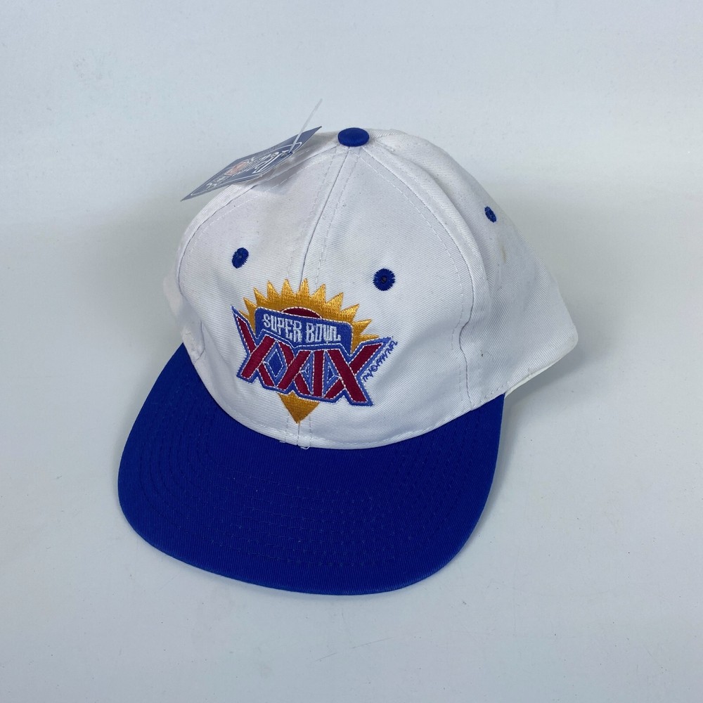 NFL Super Bowl XXIX Embroidered Baseball Cap for Men in White & Blue