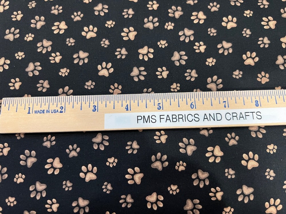 TT Cat Paws Digital 100% cotton fabric by the yard 36x44 CD2064 Tossed Paw Print