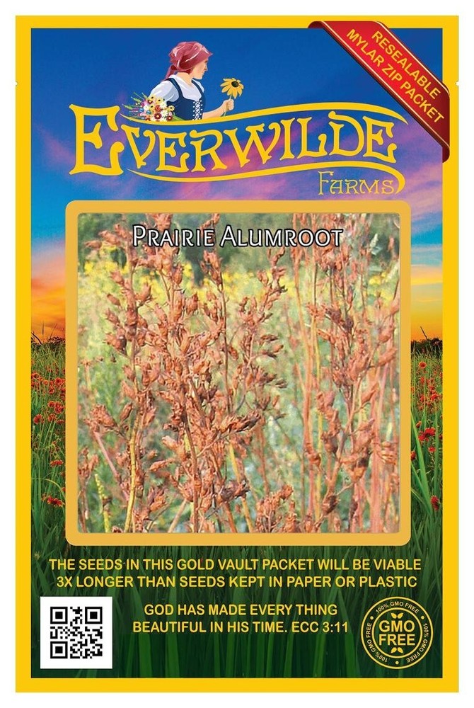 2000 Prairie Alumroot Wildflower Seeds - Everwilde Farms Mylar Seed Packet