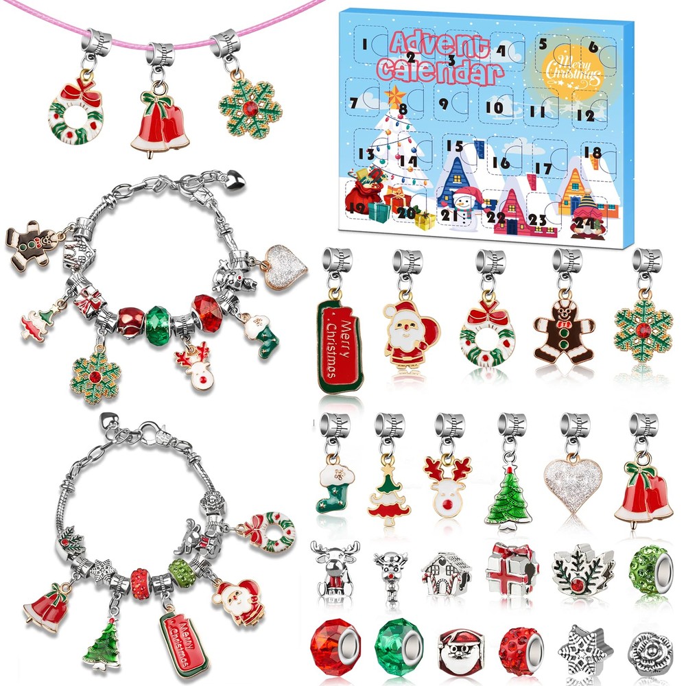 2024 Jewelry Making Advent Calendar for Girls with Charm Bracelet Kit