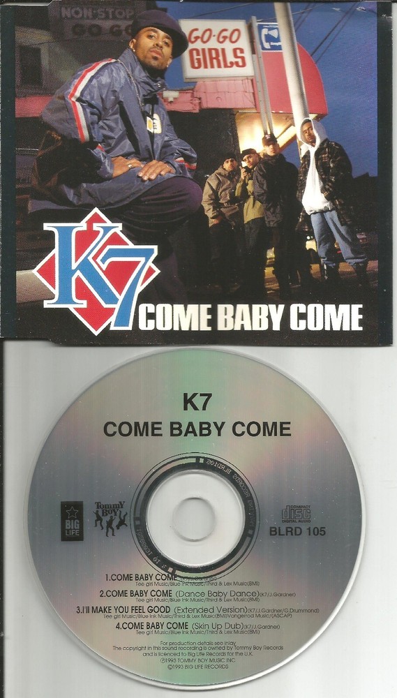 K7 Come Baby / Make you feel Good 2 RARE MIXES & DUB CD single 1993 USA seller