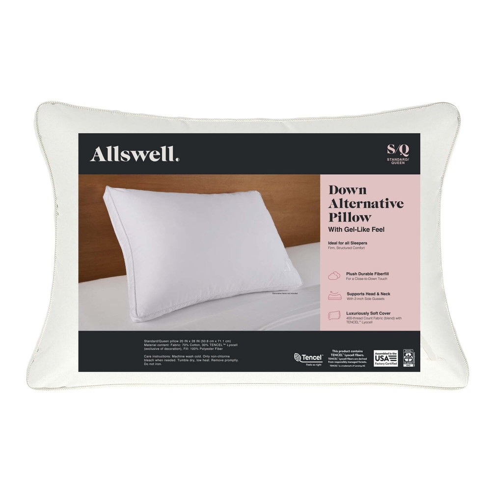 Allswell Down Alternative Bed Pillow Standard/Queen Home & Garden  Bedding