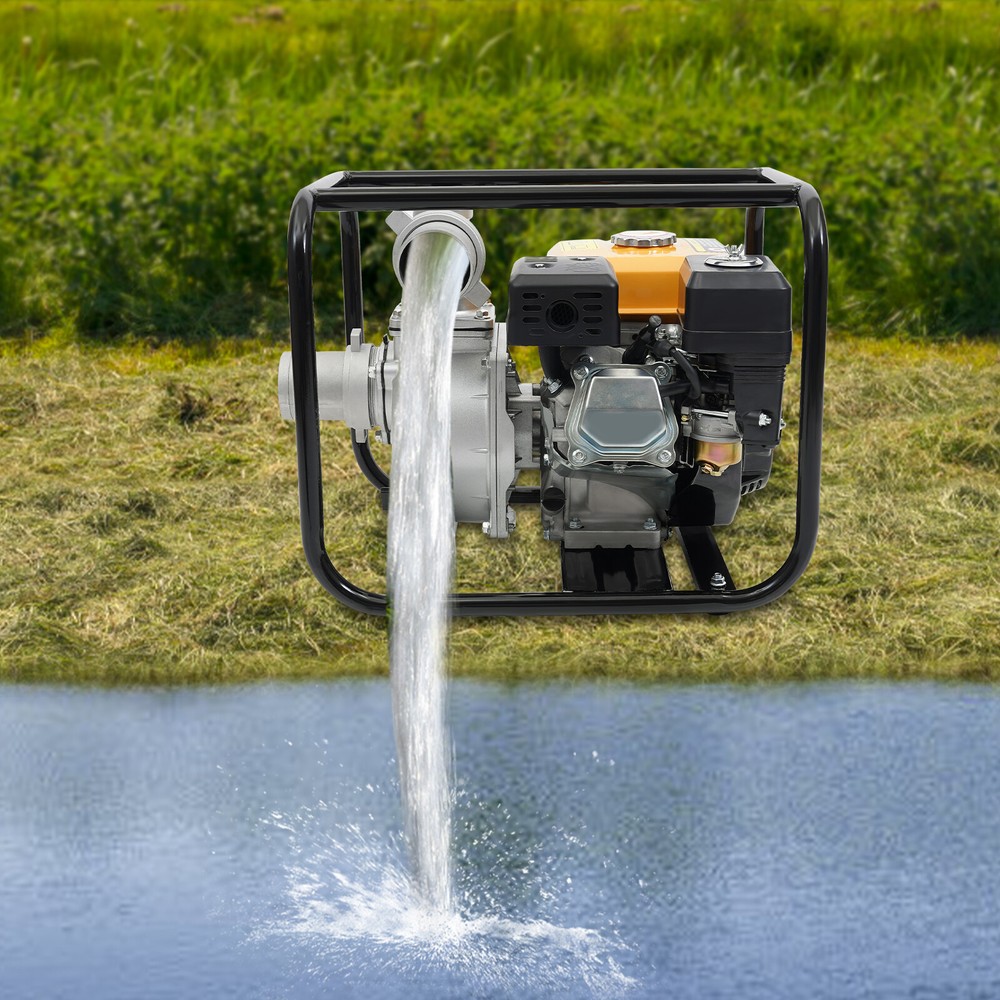 7.5 HP 3 Inch Gas Power Semi-Trash Water Pump High Pressure Garden Irrigation