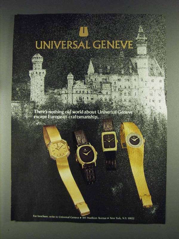 1979 Universal Geneve Watches Ad - Nothing Old World