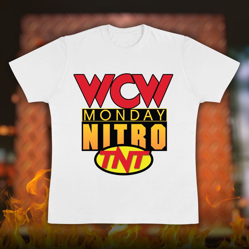 New WCW 2001 Monday Night Nitro TNT Wrestling Logo Shirt Goldberg DDP nWo S-3XL