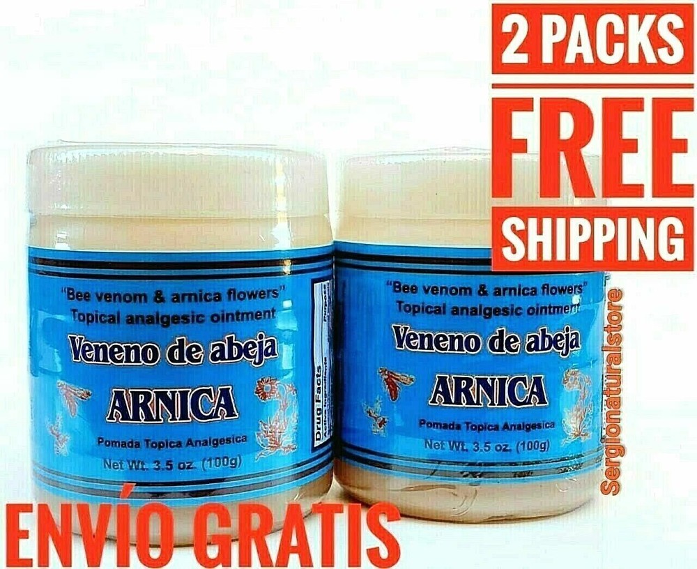 2 Packs POMADA VENENO DE ABEJA con ARNICA BEE VENOM & ARNICA 100 G. EACH Topical-image