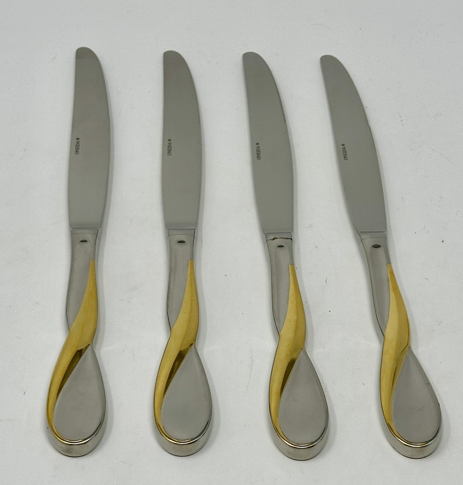 Oneida Golden Aquarius Set of 4 Dinner Knives 9 3/4
