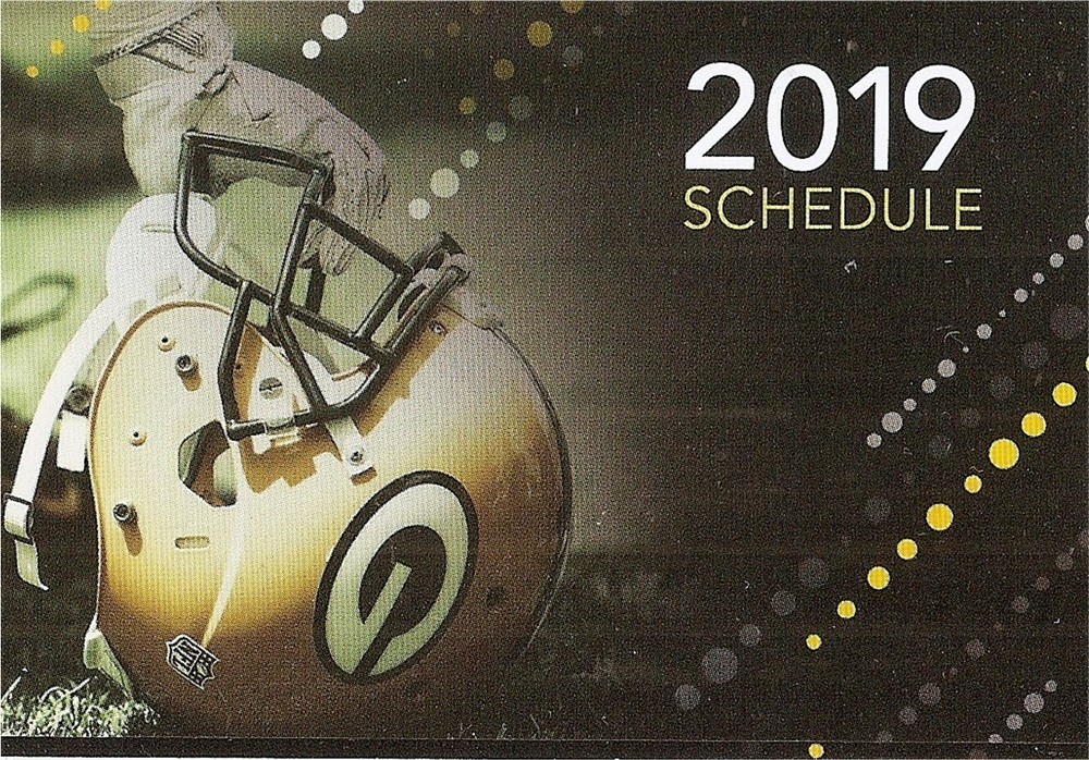 2019 Green Bay Packers NFL Football Pocket Schedule- Miller Lite Beer