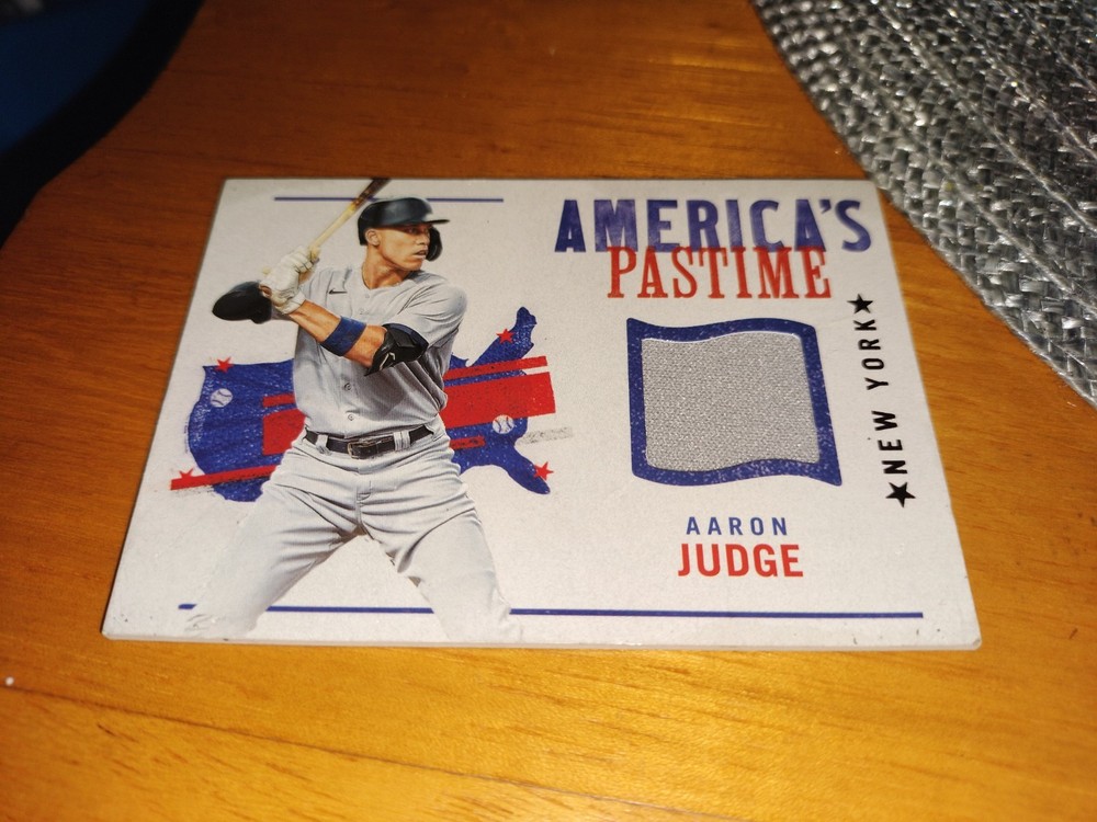 Aaron Judge 2022 Panini Chronicles America’s Pastime Swatch Relic Card #APS-AJ Yankees Memorabilia-image