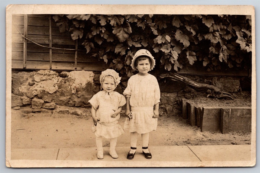 RPPC Tots Thelma Irene & Lorene Kathryn Brack C1910s Real Photo Postcard AB18