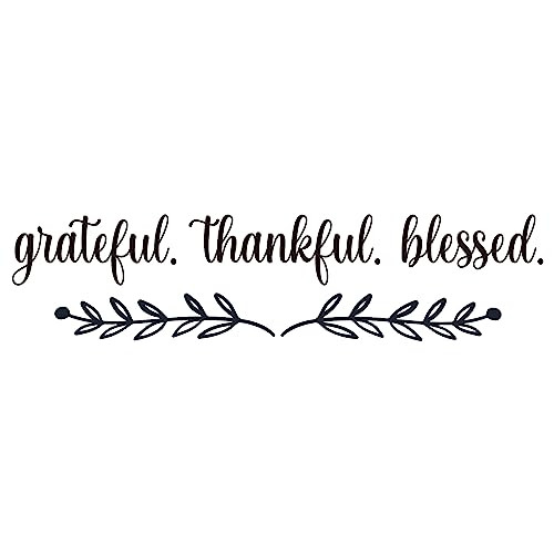 Grateful Thankful Blessed Vinyl Wall Decal for Inspirational Home Mural Art