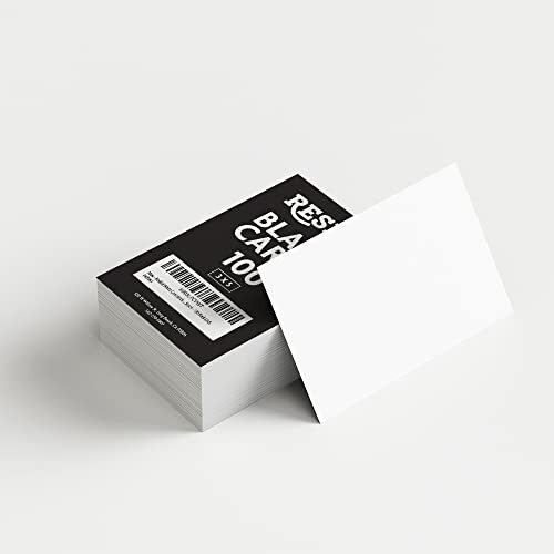 100 Pack of 3x5 inches Thick Heavyweight Index Cards on 110lb Card Stock - Pe...
