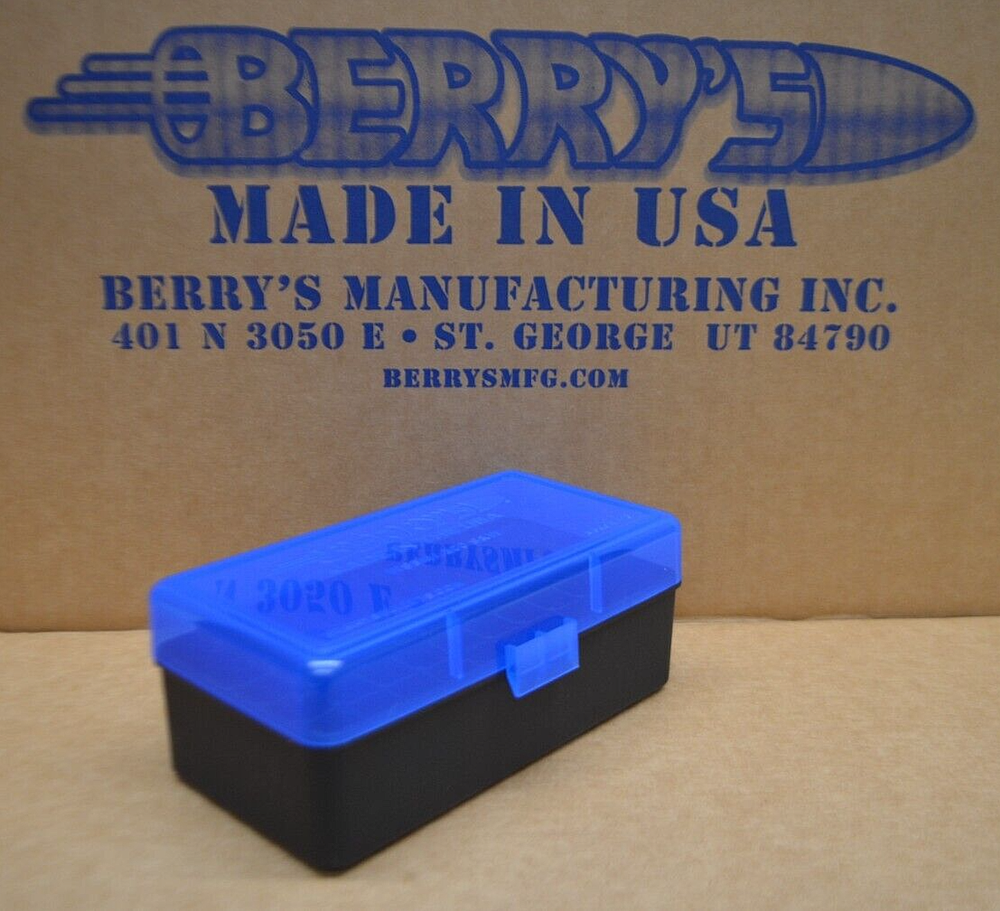 50-Slot Blue Plastic AA Battery Storage Box Container-image