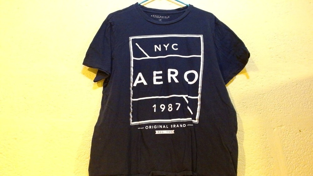 NYC AERO 1987 Aeropostale Men's T-Shirt Size Large Color Blue