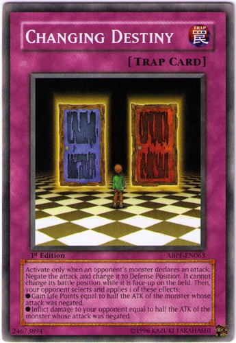Changing Destiny ABPF-EN063 Common 1st Edition Heavily Played Yugioh Card