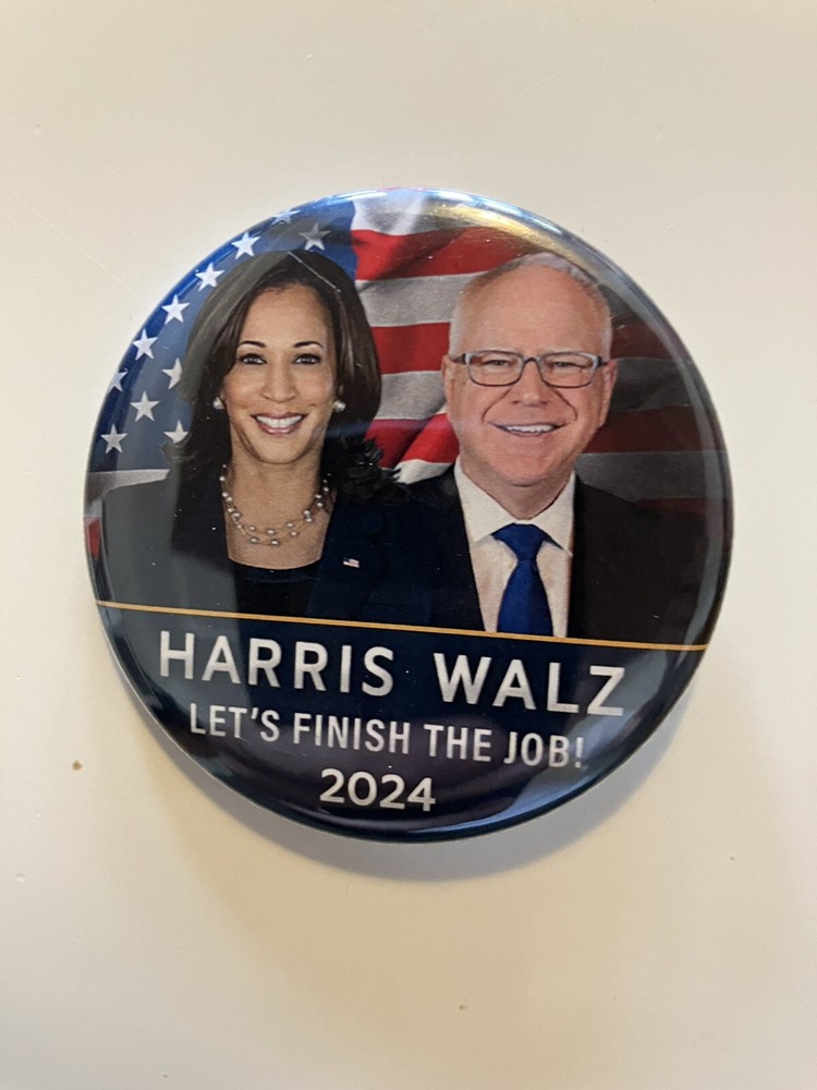 KAMALA HARRIS 2024 campaign pins button 2.5” Tim Walz