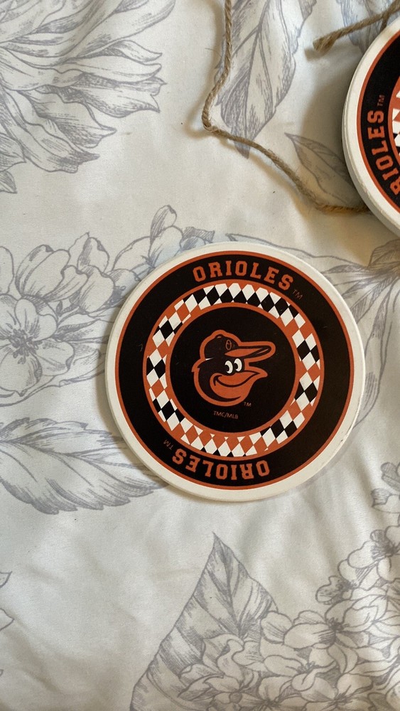ceramic Baltimore Orioles coaster set 4