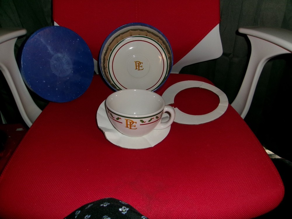 Polar Express Hot Chocolate Mug and Saucer Set in Round Gift Box