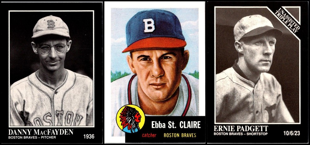 1991 Boston Braves (3) Card Lot - LIMITED EDITION – RARE GEM