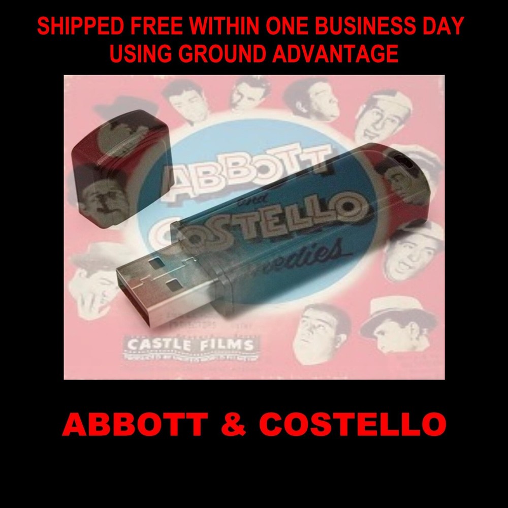 ABBOTT & COSTELLO. ENJOY ALL 195 OLD TIME RADIO SHOWS ON A USB FLASH DRIVE!-image