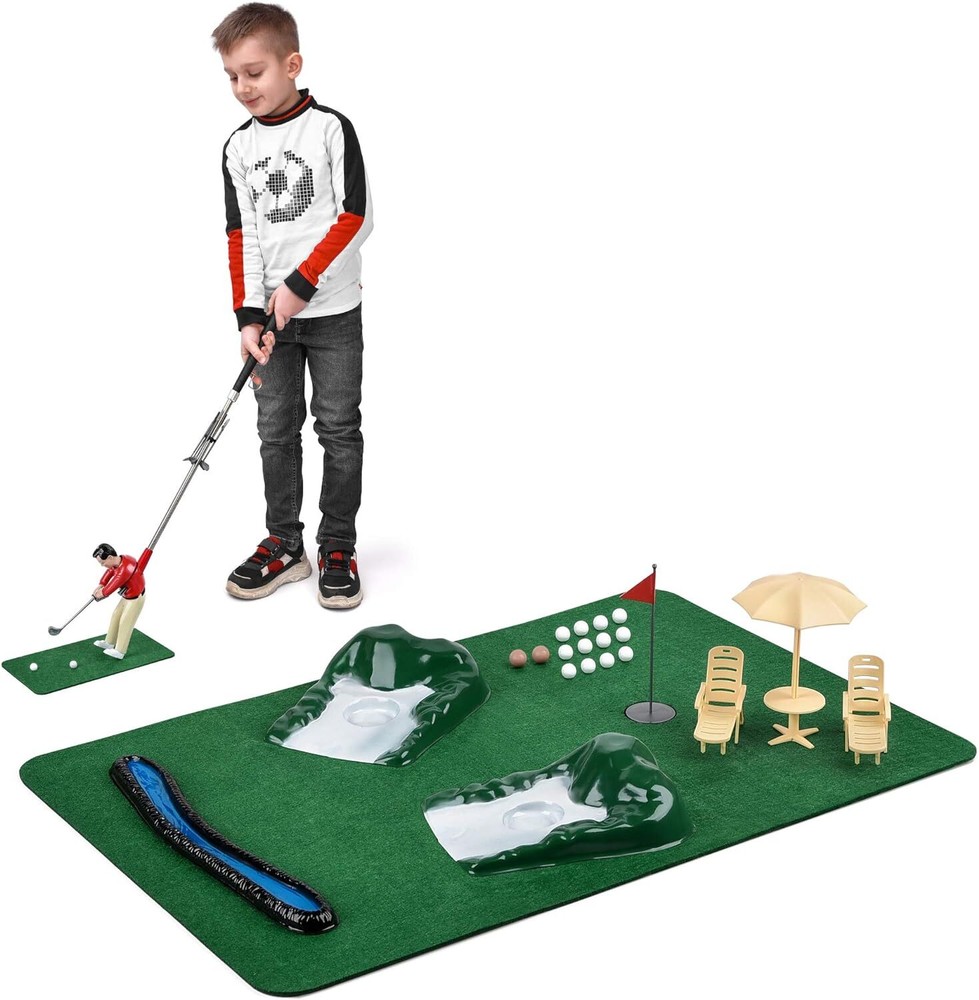 Abco Tech Mini Golfing Man Indoor Backyard Golf Kit Set-image
