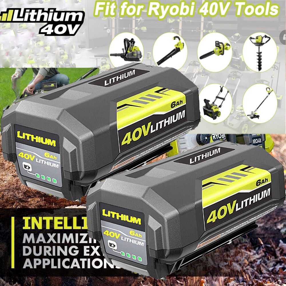 2Pack For Ryobi 40Volt 8.0Ah Battery High Capacity Lithium lot OP4050 OP40602