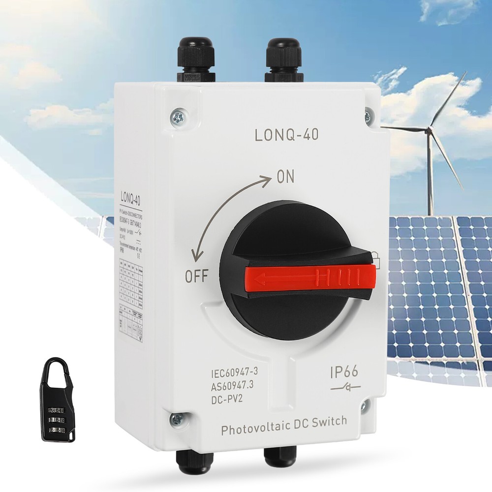 32A PV Combiner Box Solar System Disconnect Switch Waterproof Distribution Box