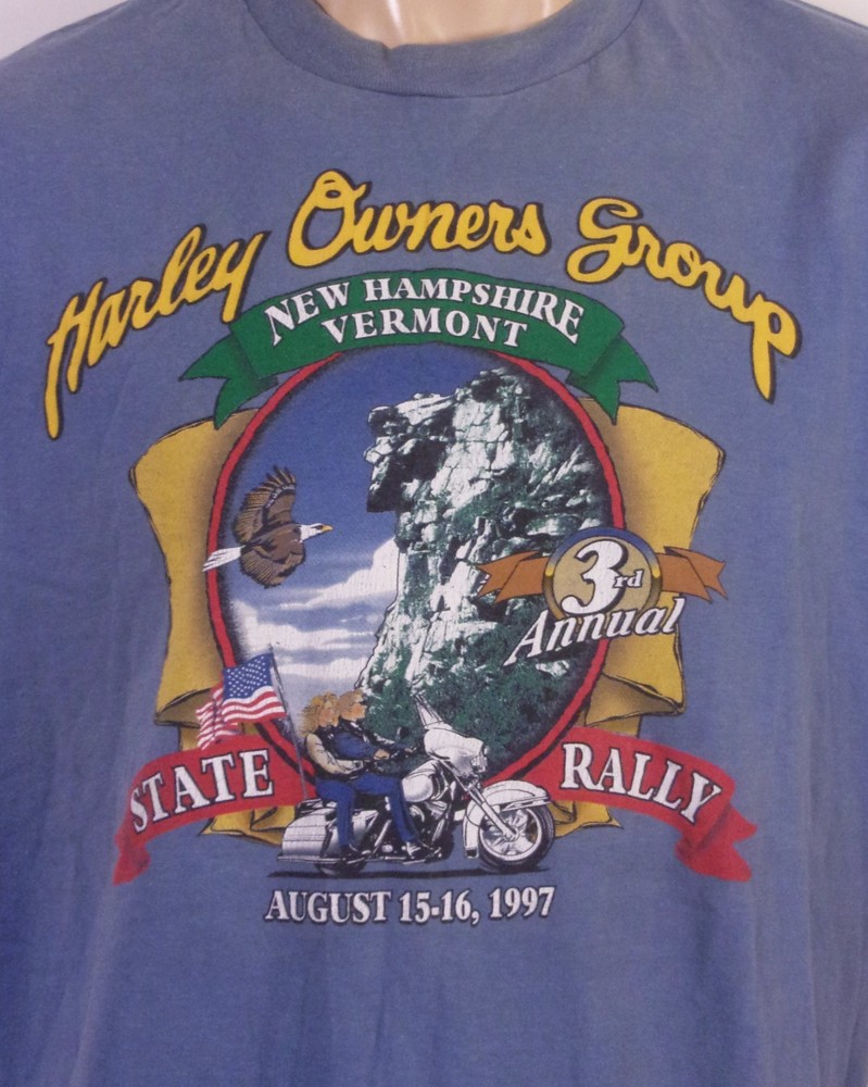 vintage 90s single stitch Harley Davidson Owner's Group T-Shirt HOG 1997 XL