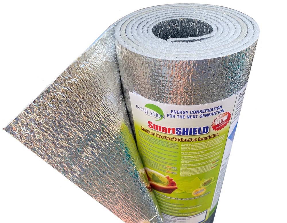 SmartSHIELD -3mm 16inx10Ft ReflectiveINSULATION roll, Foam Core Radiant Barri...